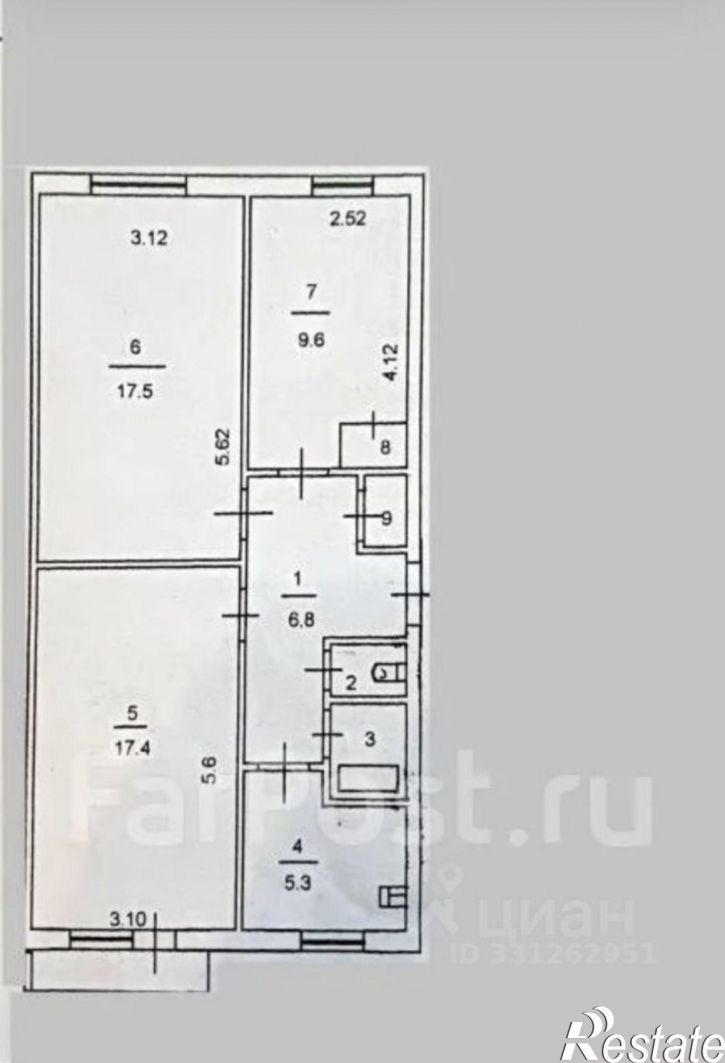 3-комн квартира ул Ленинградская, 45г,  д. 45г