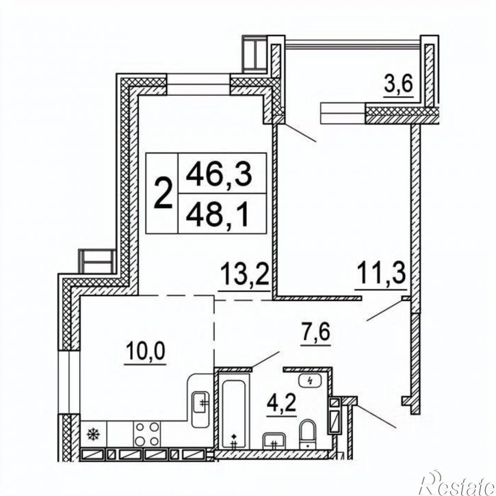 2-комн квартира в новом доме ул Фрунзе, 119Б,  д. 119Б